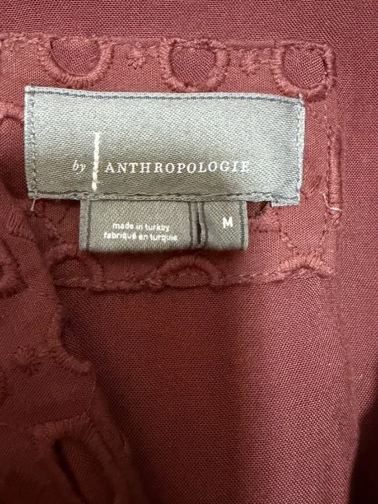 Anthropologie Maeve The Somerset Maxi Dress Eyelet Edition Tiered Smocked Waist - Picture 7 of 7